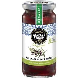 Always Fresh Organic Kalamata Pitted Olives  220g