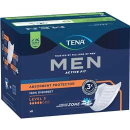 Tena Men Absorbent Protector Level 3 8 Pack