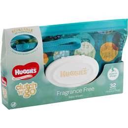 Huggies Refillable Baby Wipes Clutch 'n' Go 32 Pack