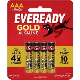 Eveready Gold Aaa Batteries  4 Pack