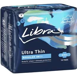 Libra Ultra Thins Pads Wings Regular 14 Pack