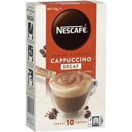 Nescafe Cappuccino Decaf Coffee Sachets 26 Pack