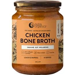 Nutra Organics Chicken Bone Broth Lemon & Paprika 190g