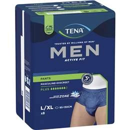 Tena Men Active Fit Pants Plus Large 8 Pack