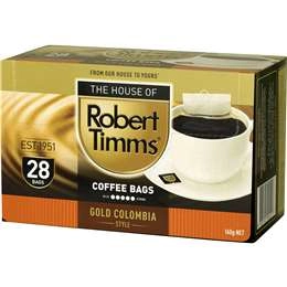 Robert Timms Gold Colombia Coffee Bags  28 Pack