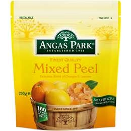 Angas Park Mixed Peel Oranges & Lemons 200g