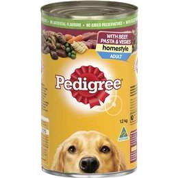 Pedigree Homestyle With Beef Pasta & Veggies Wet Dog Food Can 1.2kg