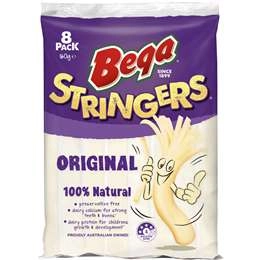 Bega Cheese Snack Stringers Cheese  160g