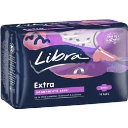 Libra Goodnights Pads  10 Pack