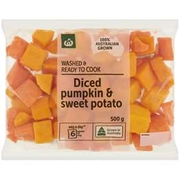 Woolworths Diced Pumpkin & Sweet Potato  500g