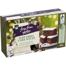 Woolworths Free From Gluten Iced Fruit Cake 4 Pack