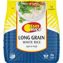 Sunrice White Rice Premium Long Grain 2kg