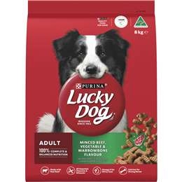 Lucky Dog Adult Minced Beef, Vege & Marrowbone Dry Dog Food 8kg