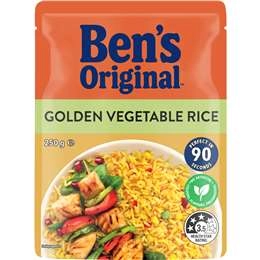 Ben's Original Golden Vegetable Microwave Rice Pouch 250g