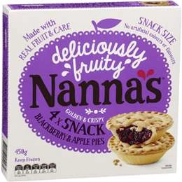 Nanna's Multipack Pies & Desserts Apple & Blackberry Pie 4 Pack