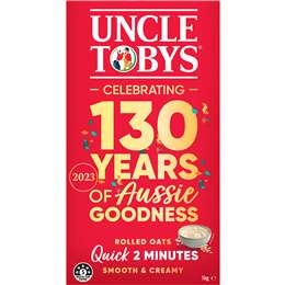 Uncle Tobys Oats Quick Rolled Oats Porridge 1kg