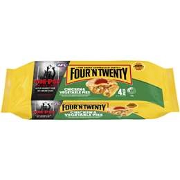 Four'n Twenty Pies Chicken & Vegetable 4 Pack