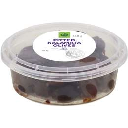 Woolworths Pitted Kalamata Olives Garlic & Chilli 110g