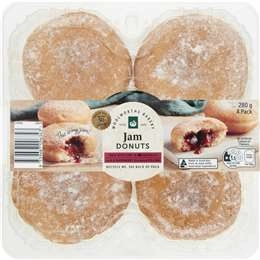 Woolworths Jam Filled Donuts  4 Pack