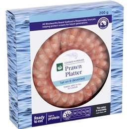 Woolworths Prawn Ring Platter Cooked & Peeled 200g