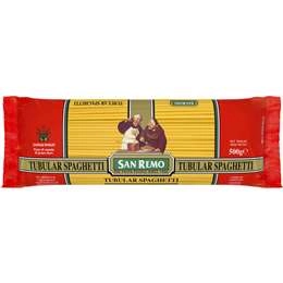 San Remo Spaghetti Tube Pasta No 6 500g