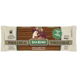 San Remo Spaghetti Wholemeal Pasta 500g