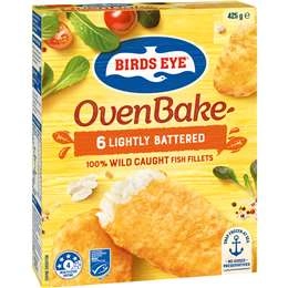 Birds Eye Oven Bake Fish Lightly Battered 425g