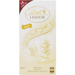 Lindt Lindor White Chocolate Block 100g