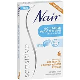 Nair Sensitive Wax Strips  40 Pack