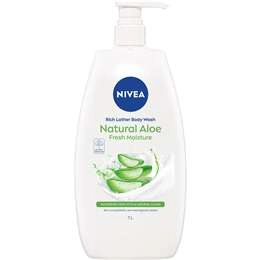 Nivea Rich Lather Natural Aloe Vera Moisturising Body Wash 1l