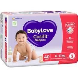 Babylove Cosifit Nappies Size 3 (6-11kg) 40 Pack