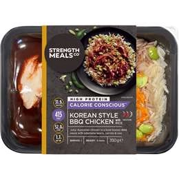 Strength Meals Co Korean Style Bbq Chicken With Rice 350g