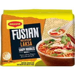 Maggi Fusian Malaysian Laksa Flavour Instant Noodles 5 Pack