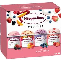 Haagen-dazs Fruit Collection Ice Cream Little Cups 4x95ml