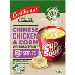 Continental Classics Cup A Soup Chinese Chicken & Corn 66g