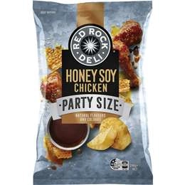 Red Rock Deli Potato Chips Party Bag Honey Soy & Chicken 290g