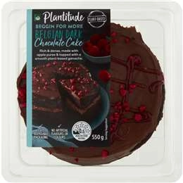 Woolworths Plantitude Vegan Belgian Dark Chocolate Cake 550g