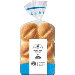 Woolworths Wise Wheat Hi Fibre White Rolls 6 Pack