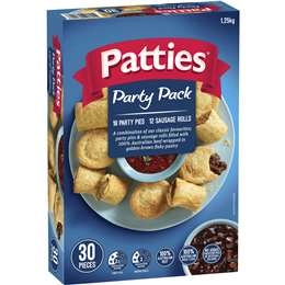 Patties Party Pack Party Pies & Sausage Rolls 1.25kg