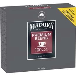 Madura Premium Blend Tea Bags 100 Pack 200g