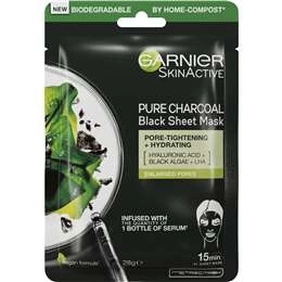 Garnier Pure Charcoal Tissue Face Mask Black Algae Each