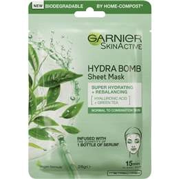 Garnier Hydra Bomb Tissue Face Mask Green Tea Each