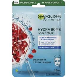 Garnier Hydra Bomb Tissue Face Mask Pomegranate Each