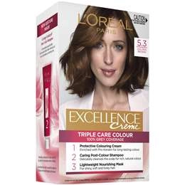 L'oreal Excellence Creme Hair Colour 5.3 Golden Brown Each