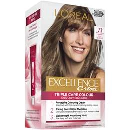 L'oreal Excellence Creme Hair Colour 7.1 Dark Ash Blonde Each