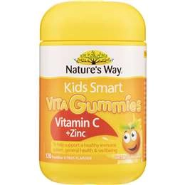 Nature's Way Kids Smart Vita Gummies Vitamin C Plus Zinc 120 Pack