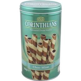 Corinthians Cream Wafers Chocolate Mint 350g