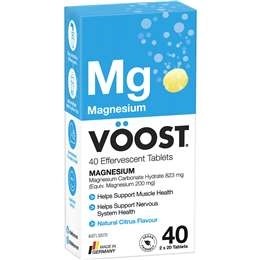 Voost Effervescent Magnesium Tablets 40 Pack