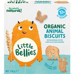 Little Bellies Organic Animal Biscuits  130g