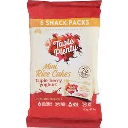 Table Of Plenty Mini Rice Cakes Triple Berry 6 Pack